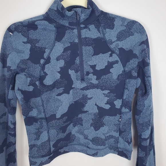Lululemon Its Rulu Run Cropped Half-Zip Heritage Speckle Camo Jacquard Size 6 - Picture 4 of 12